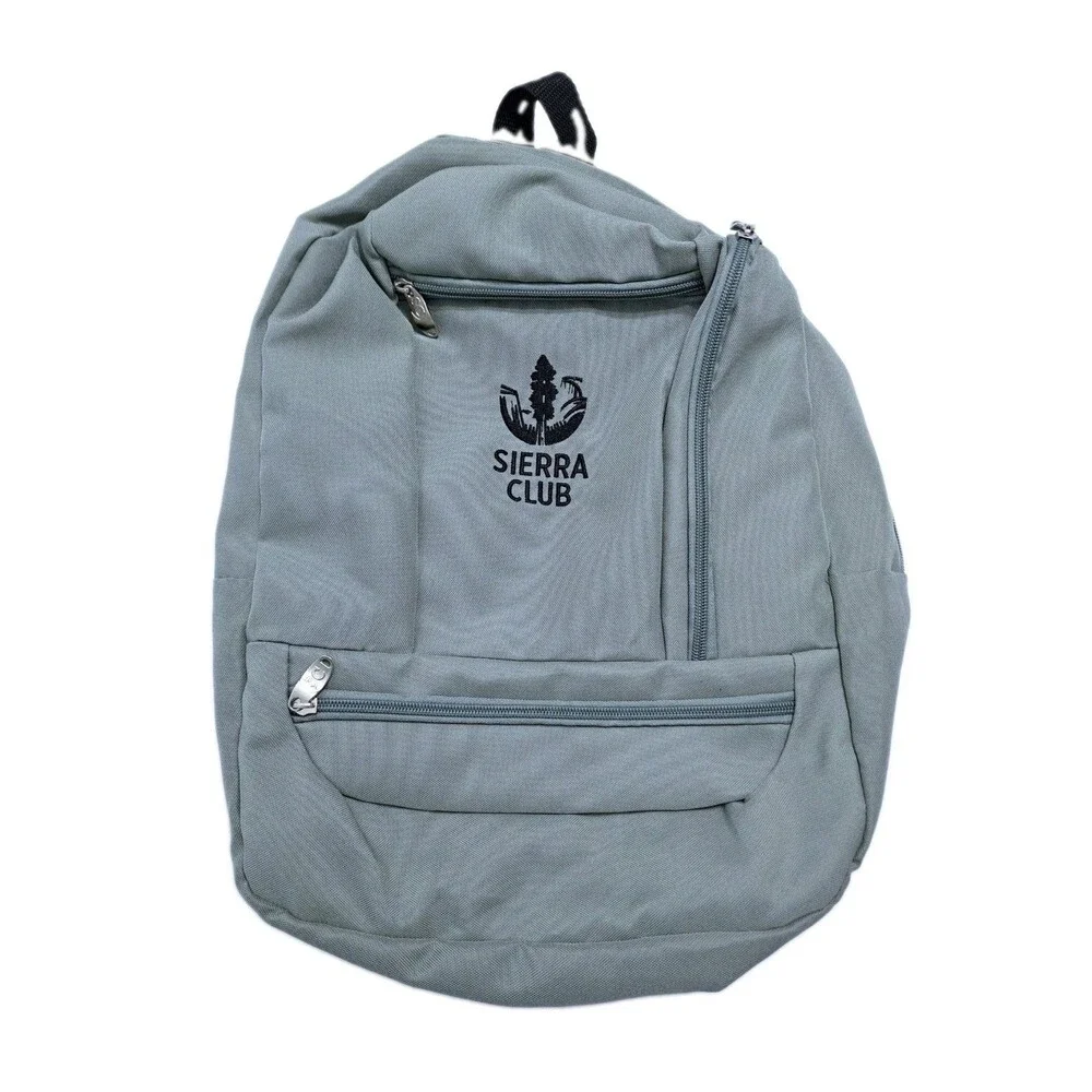 Sierra Club Backpack Daypack Gray Lightweight Hiking Bookbag Bag School